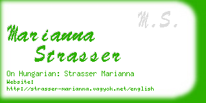marianna strasser business card